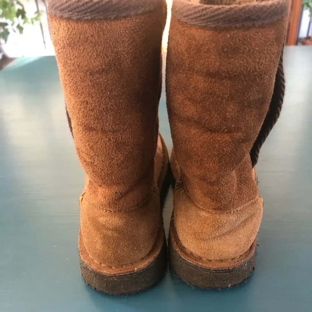 Primigi Kids Suede Boots Fuzzy Brown Size 12 1/2 (EU30)